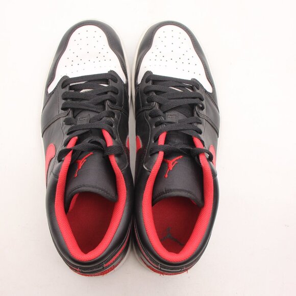 Nike Air Jordan 1 Low Men\'s Size 13 Black Fire Red White Sneakers 553558-063 main image 7